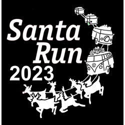 2023 Santa Run White Vinyl Sticker
